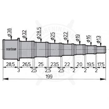 Reduzierverbinder für Schlauch Vetus 13-38mm